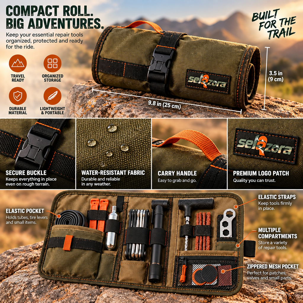 Gravel Cycling Tool Roll Kit — view 3