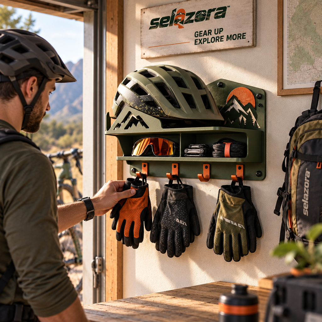 Wall-Mounted Cycling Gear Organizer — view 3