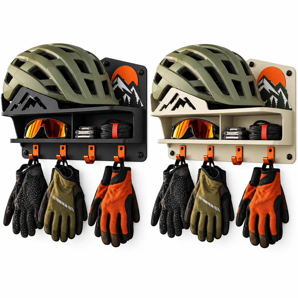 Wall-Mounted Cycling Gear Organizer — view 4