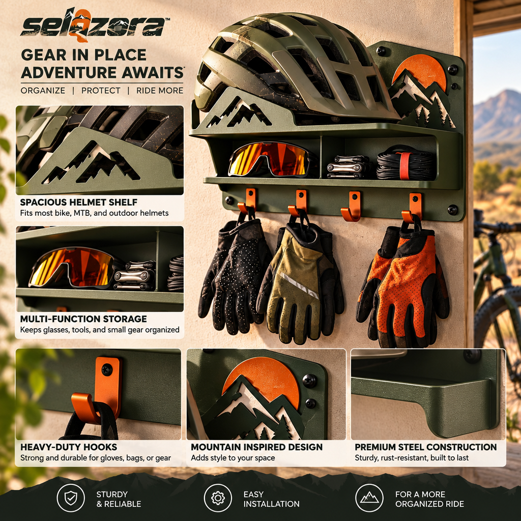 Wall-Mounted Cycling Gear Organizer — view 5
